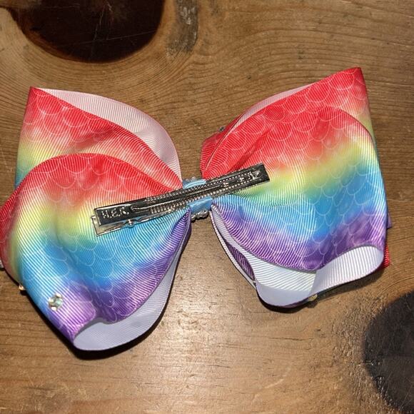Cheer Bow Rainbow Mermaid Bow for Kids - Picture 6 of 7